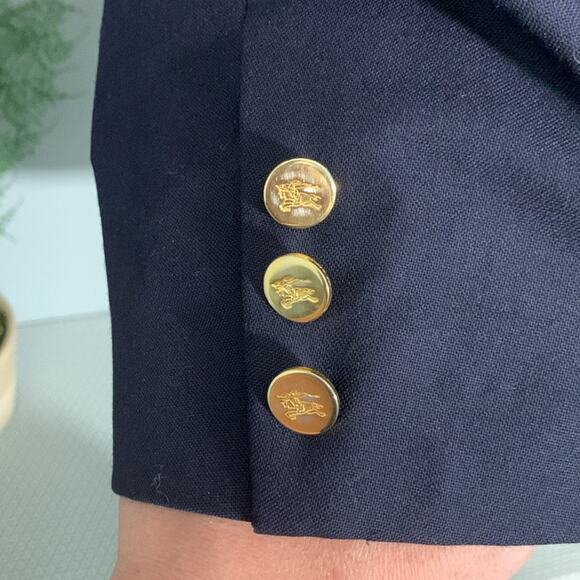 Burberrys’ Men’s Suit Coat Navy With Good Buttons Size 44L - Picture 3 of 9